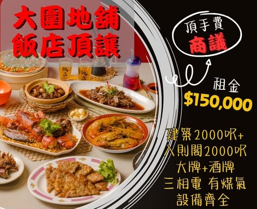 大圍地舖飯店頂讓