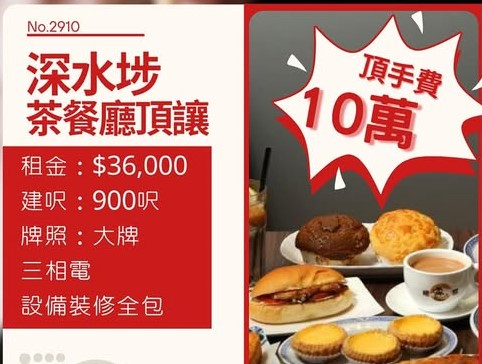 深水埗茶餐廳頂讓
